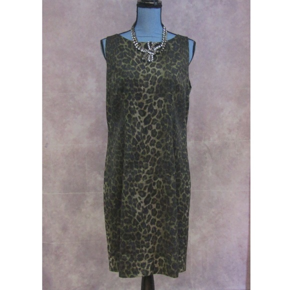 Ann Taylor Dresses & Skirts - Ann Taylor Black & Brown Animal Print Dress 12P